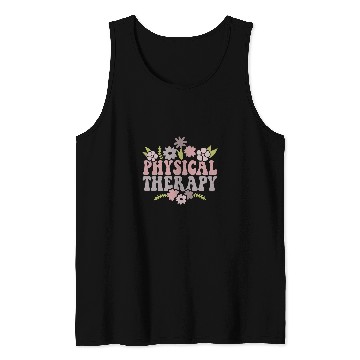 Discover Retro Groovy Physical Therapy Funny Physical Therapist pt Tank Tops