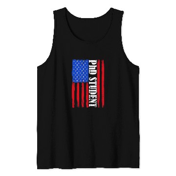 Discover PhD Student Dissertation Grad Cap Doctorate Graduation Tank Tops