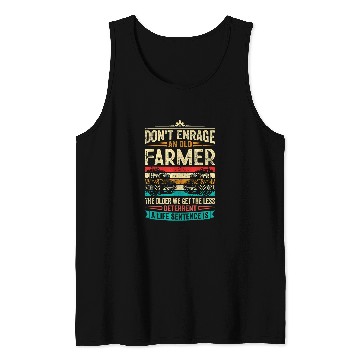 Discover OLD TRACTOR FARMER Agriculture Harvest Tank Tops
