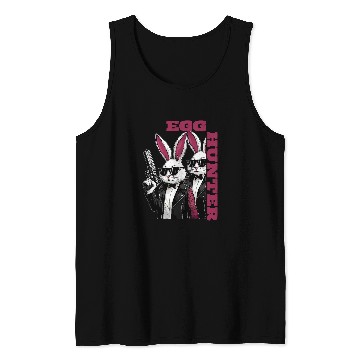 Discover Egg Hunt Supervisor Egg Hunting Party Mom Dad guns Easter Tank Tops