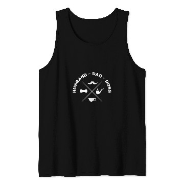 Discover Husband Dad Boss Gift Leader Manager Supervisor Tank Tops