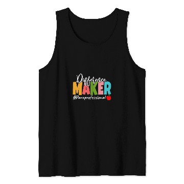 Discover Difference Maker Paraprofessional Funny Teacher Aide Tank Tops