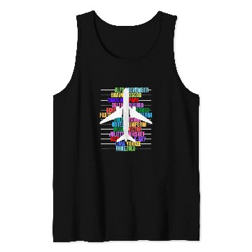 Discover Pilot Alphabet Pilot Copilot Alphabet Aeroplane Men Tank Tops