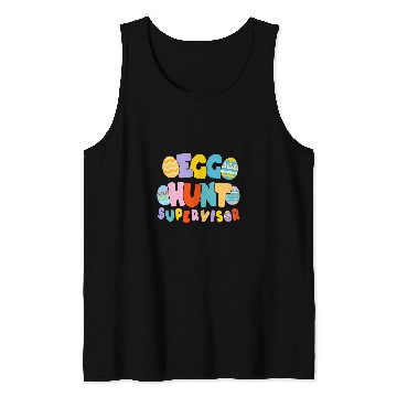 Discover Egg Hunt Supervisor Retro Eggstravaganza Coordinator Design Tank Tops