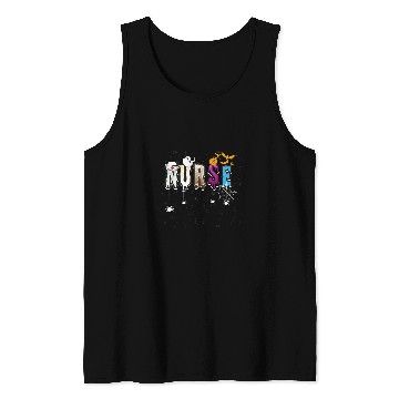Discover Halloween nurses Cute Health Worker Halloween Pattern 1 Tank Tops