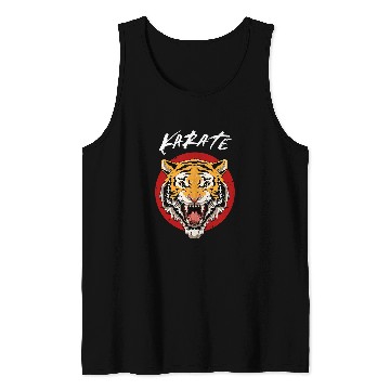 Discover Karate Tiger Head Tank Tops