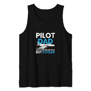 Discover Pilot Dad Copilot Plane Aviator Airplane Fathers Day Tank Tops