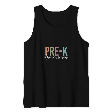 Discover Retro PreK Dream Team Groovy Teacher Back to School Tank Tops