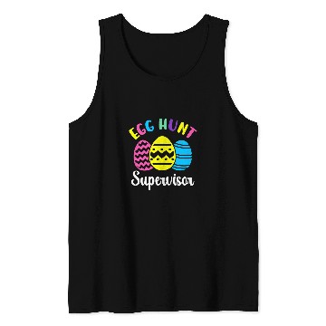 Discover Egg hunt supervisor matching easter eggs hunting group Tank Tops