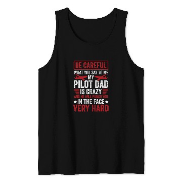 Discover Pilot Dad Pilot Daughter Airplane Aviation Aircraft Plane Tank Tops