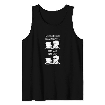 Discover I Are Programmer I Make Computer Beep Boop It Tech Coder Men Tank Tops