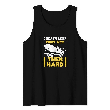 Discover Construction Site Construction Worker Concrete Mixer Tank Tops