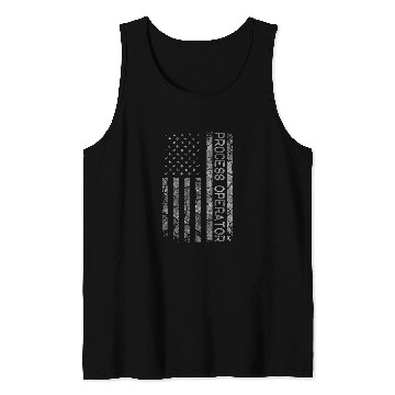 Discover American Flag Job Title Worker Funny Process Operator Tank Tops