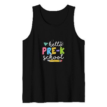 Discover Team Preschool Squad Hello Preschool Teacher Tank Tops