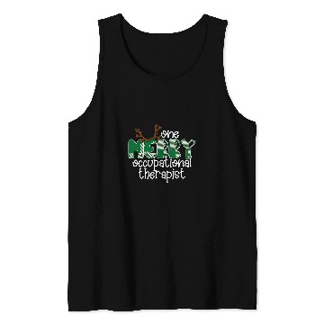 Discover Occupational Therapy Christmas Green Plaid for OT Tank Tops