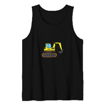 Discover Construction Site Gift Idea Construction Crawler Excavator Tank Tops