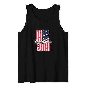 Discover Drone American Flag Drone Pilot Tank Tops