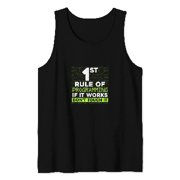 Discover Rule Of Computer Programmer Programming Expert Graphic Tank Tops