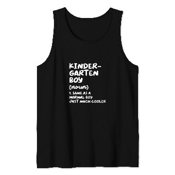 Discover Kindergarten Boy Definition Funny Back To School Student Tank Tops