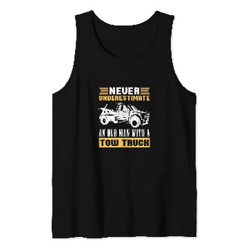 Discover Tow Truck Driver Breakdown Lorry Thin Yellow Line Trucker 2 Tank Tops