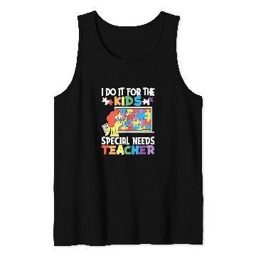Discover Teacher Puzzle Scholar Educator Student Special Education Tank Tops