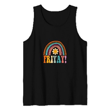 Discover Happy FriYay Friday Lovers Teacher Rainbow FriYay Weekend Tank Tops