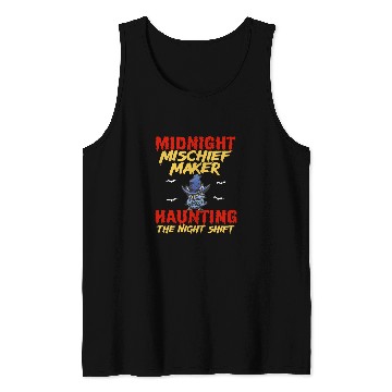 Discover Halloween Night Shift Worker Graveyard Duty Spooky 7 Tank Tops