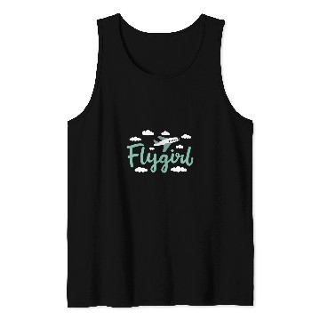 Discover Pilot Girl Flight Attendant Tank Tops
