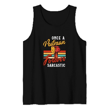 Discover Retired Postal Worker vintages Retirement Retro Mailman Post 8 Tank Tops