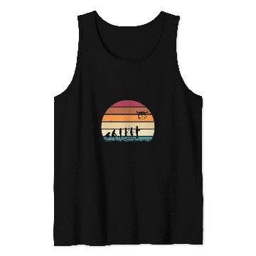 Discover Drone Pilot Evolution Funny Quadcopter Drone Evolution Tank Tops
