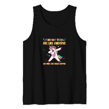 Discover Pharmacy Technician pharmacy school pharmtech Unicorns design Tank Tops