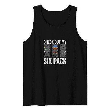 Discover Funny Pilot Check Out My Six Pack Flight Simulation Aviator Tank Tops