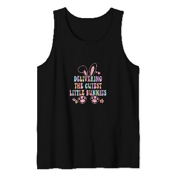 Discover Labor And Delivery nurses Easter Bunny LD nurses Easter Day Tank Tops