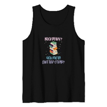 Discover Bookmark You Mean Quitter Strip Book Lover Nerd Tank Tops