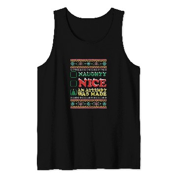 Discover Naughty Nice Christmas Gift For College Student Tank Tops
