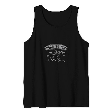 Discover Born To Fly Helicopter Pilot Mountains Chopper Flight Tank Tops