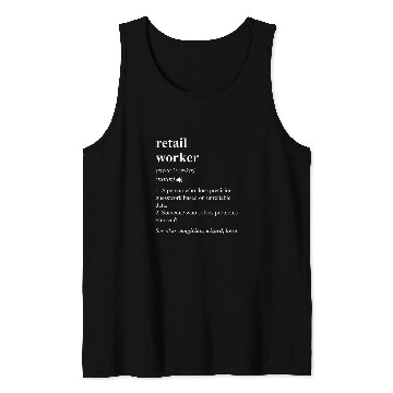 Discover Retail Worker Funny Dictionary Definition Tank Tops