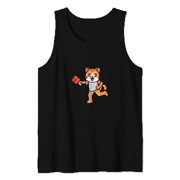 Discover Kawaii Cat Playing Pickleball Funny Pickleball Player Tank Tops