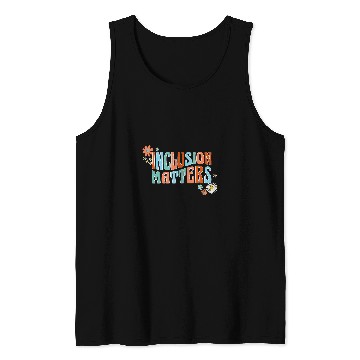 Discover Inclusion Matters Groovy Special Education SPED Teacher Tank Tops