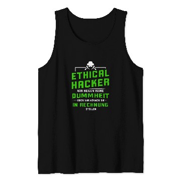 Discover Ethical Coding Computer Skills Programmer White Hat Tank Tops