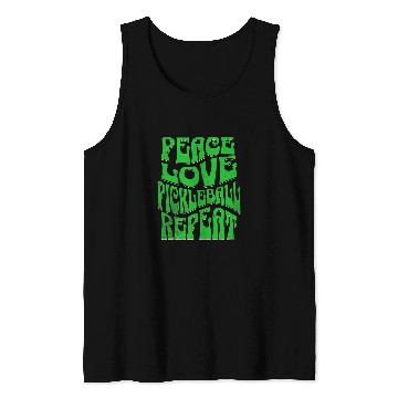 Discover Groovy Pickleball Retro Peace Love Pickleball Repeat Tank Tops