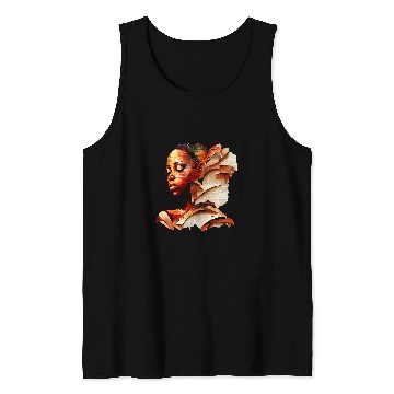 Discover Abstract African Art Book Lover Educated Black Reading Queen Tank Tops