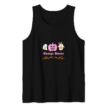 Discover Charge nurses Halloween RN Spooky Pumpkins Nursing Tank Tops