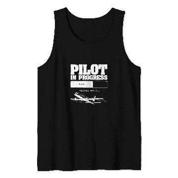 Discover Pilot In Progress Flight Aviation Future Copilot Tank Tops