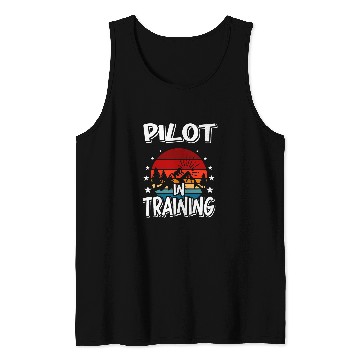 Discover Pilot in Training Future Pilot Tank Tops