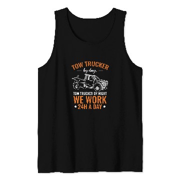 Discover Tow Truck Driver Breakdown Lorry Trucker 2 Tank Tops