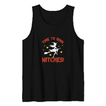 Discover Halloween Pickleball Tee Time To Dink Witches II Tank Tops