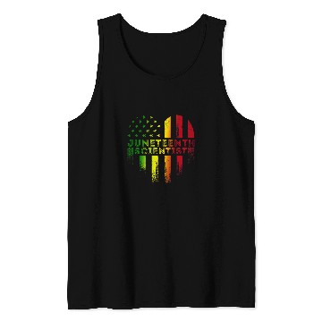 Discover Juneteenth 1865 Scientist Proud African American Flag Tank Tops