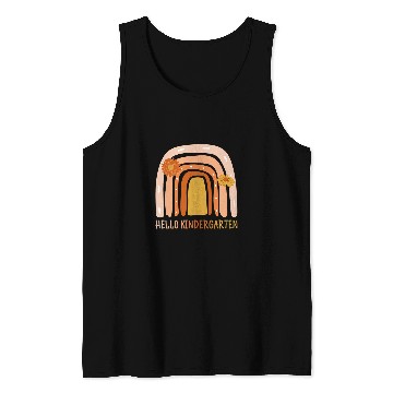 Discover Hello Kindergarten Leopard Rainbow Back To School Teacher Tank Tops