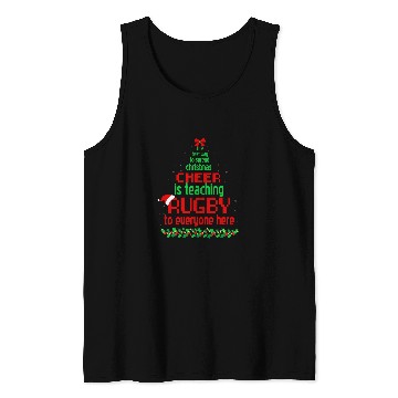 Discover bests Way Spread Christmas Cheer Is Teaching Rugby Funny Tank Tops